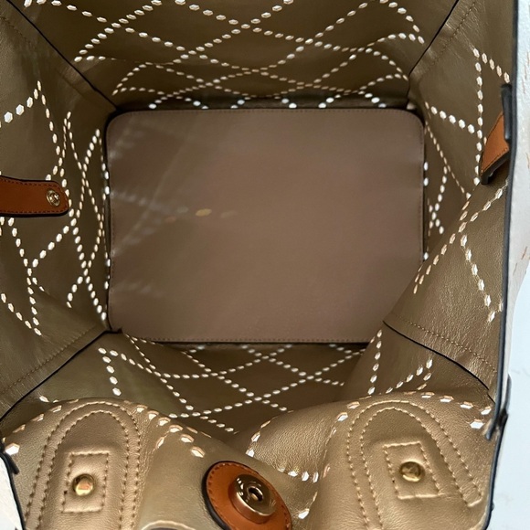 Louenhide Baby Bermuda Tote Bag Cut Outs Vegan Leather Putty New Contemporary - Picture 6 of 9